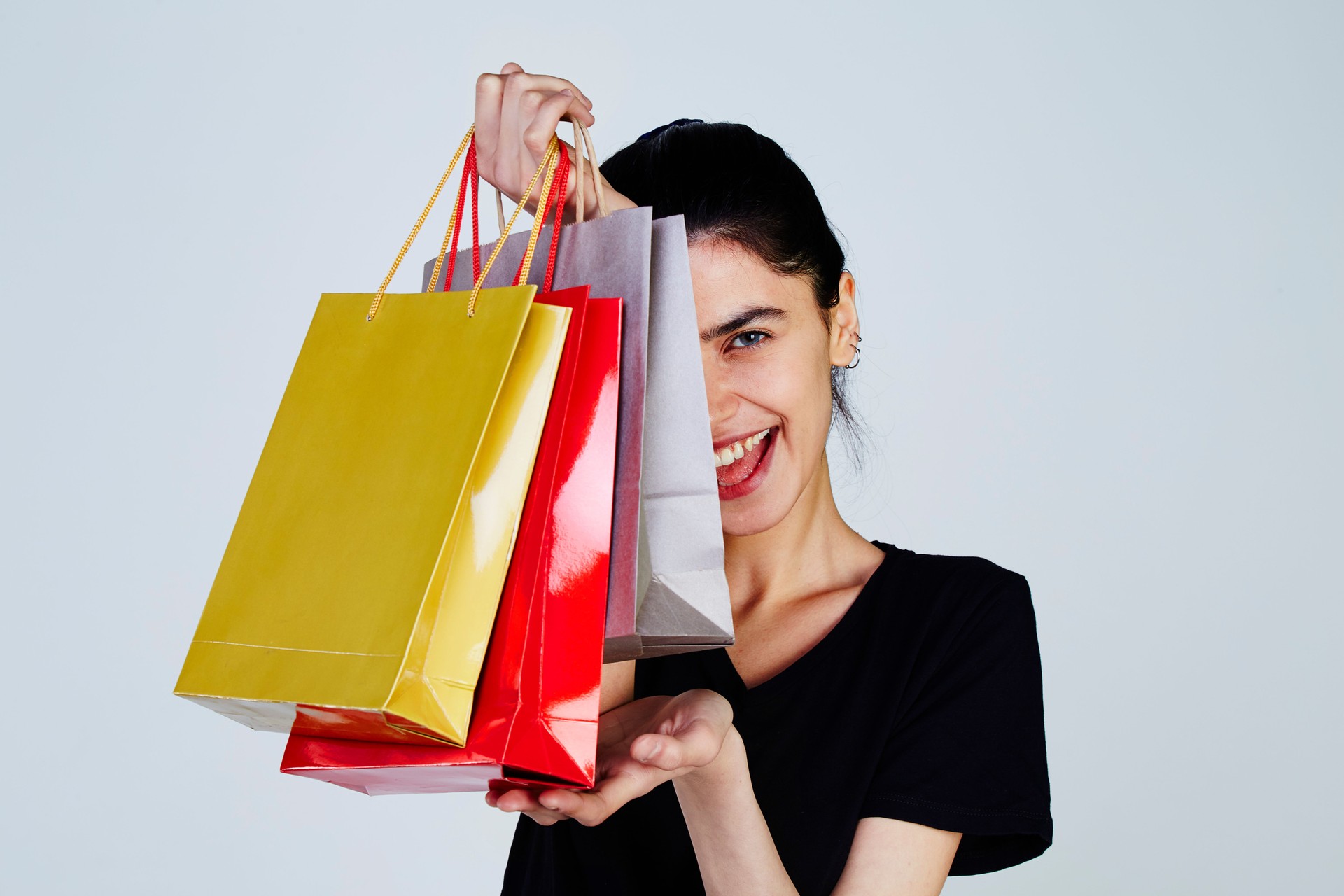 Young Woman holding shopping bag